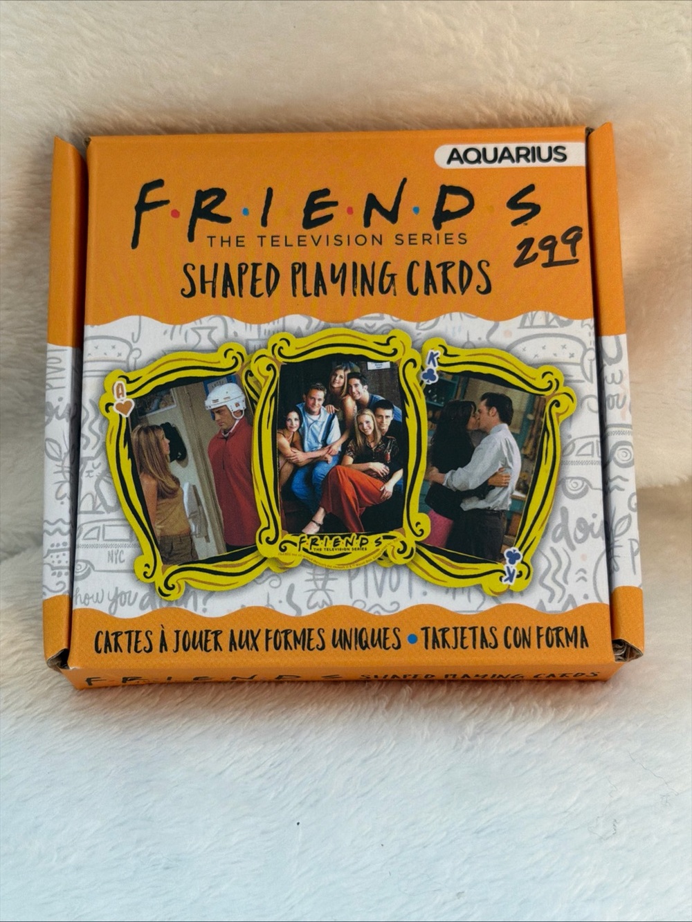 FRIENDS Shaped Playing Cards - Orange Box with Yellow Frame Art